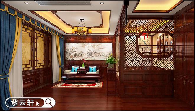 天博官方网站山西吕梁中式别墅装修设计不张扬的奢华感(图4)