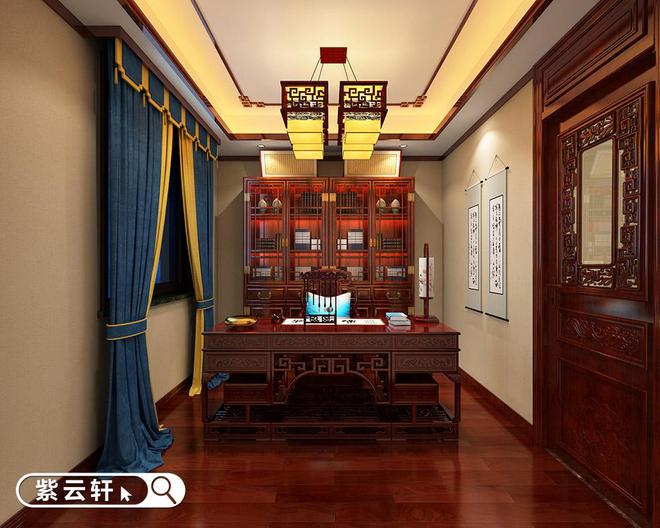 天博官方网站山西吕梁中式别墅装修设计不张扬的奢华感(图3)