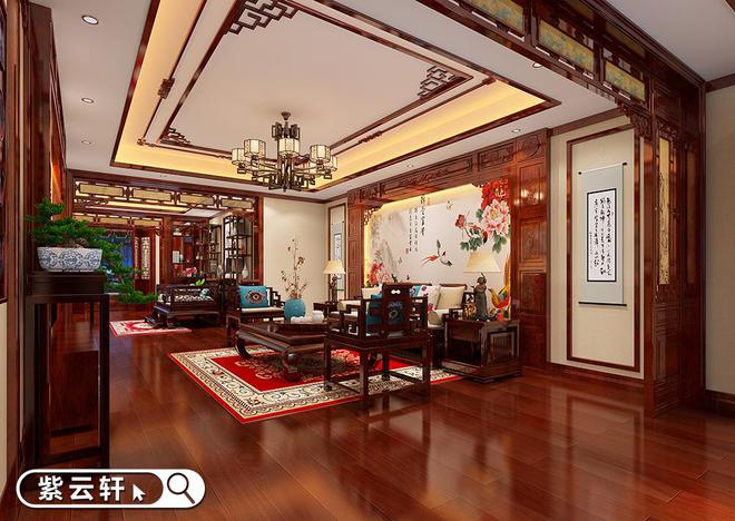 天博官方网站南通中式别墅设计装修艺术与自然的完全融合(图3)