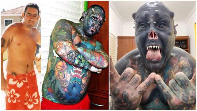 天博官方网站真人COS天花板巴西纹身师将自己打造成梦想中的“兽人”形象(图4)