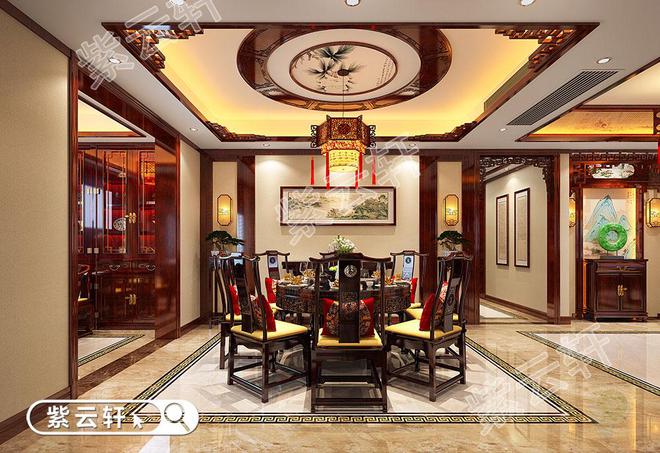 天博官方网站杭州中式装修住宅展现风格家装内涵(图2)